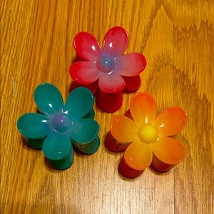 Colorful Flower Hair Clips